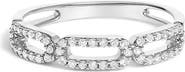 Haus of Brilliance 14K White Gold 1/4 ctw Diamond Paper Clip Ring