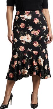 Standards & Practices Floral Print Midi Skirt