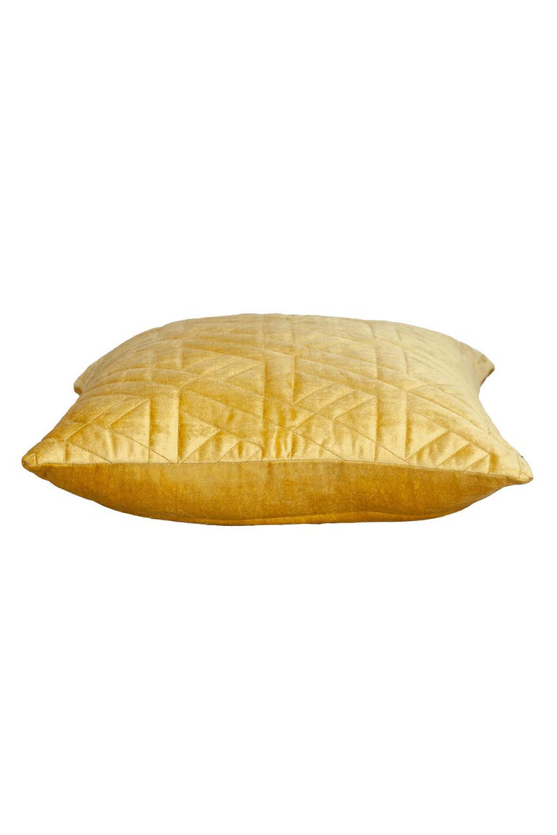 Delta Topstitched Throw Pillow, Alternate, color, YELLOW
