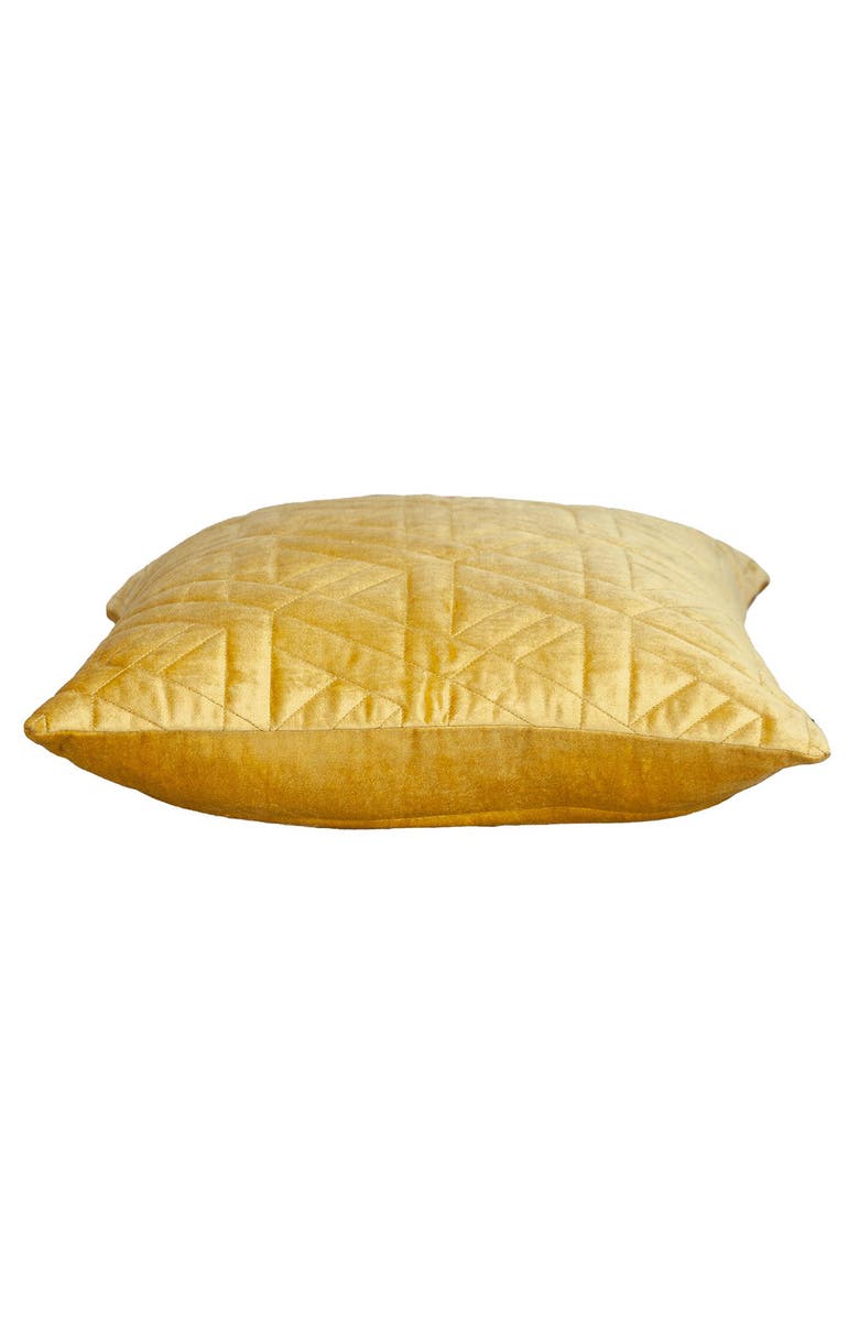 PARKLAND COLLECTION Delta Topstitched Throw Pillow, Alternate, color, Yellow