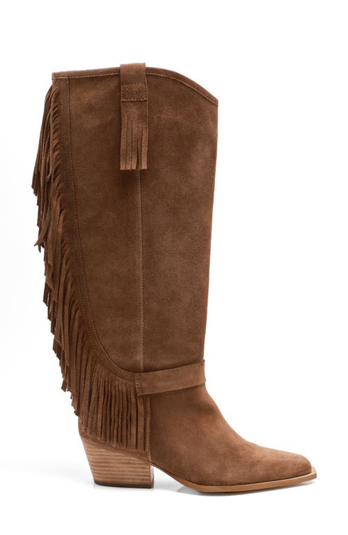 Free People Faith Fringe Western Boots Sand In Brown