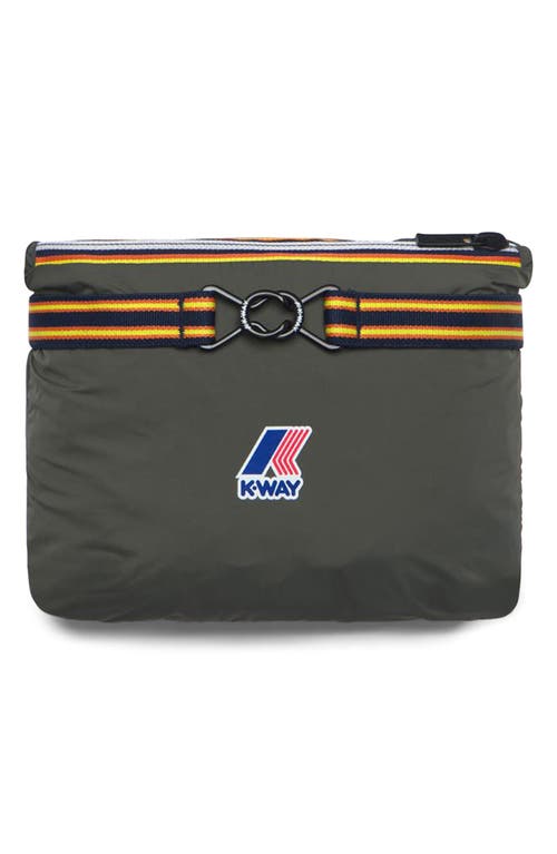 K-way Le Vrai 4.0 Leon Water Repellent Anorak In Green Blackish
