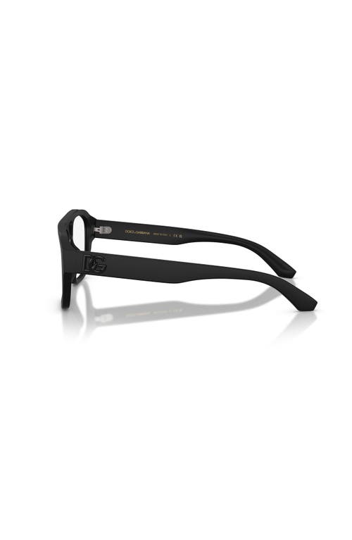 Dolce & Gabbana Dolce&gabbana 55mm Pilot Optical Glasses In Black