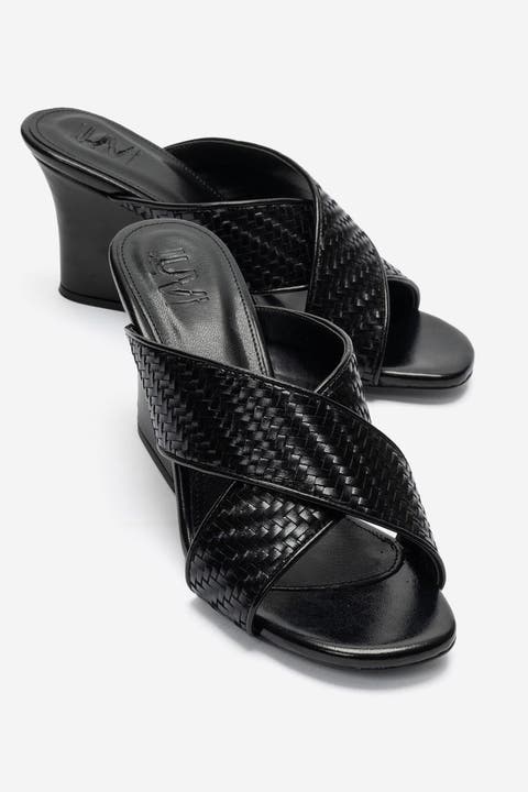 Lavean Cross Strap Wedge Sandal