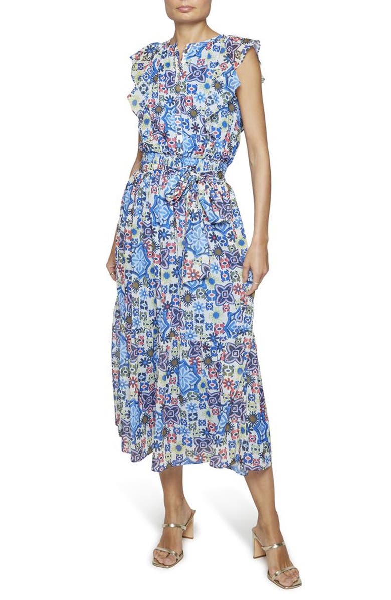 Ramy Brook Jade Midi Dress, Main, color, Multi Medallion Print