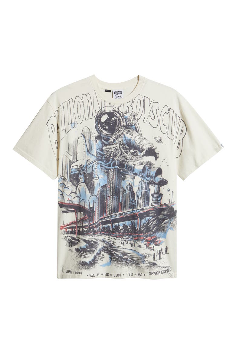 Space Expo Cotton Graphic T-Shirt, Alternate, color, GARDENIA