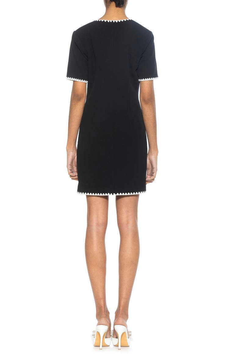 Jaiya Short Sleeve Button Front Dress, Alternate, color, BLACK
