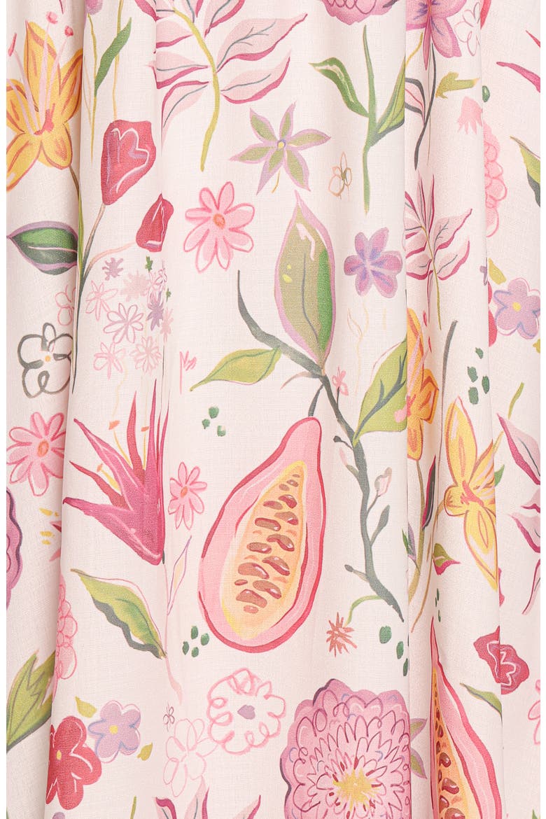 Stazie Floral Linen Blend Midi Sundress, Alternate, color, GARDEN FLORAL