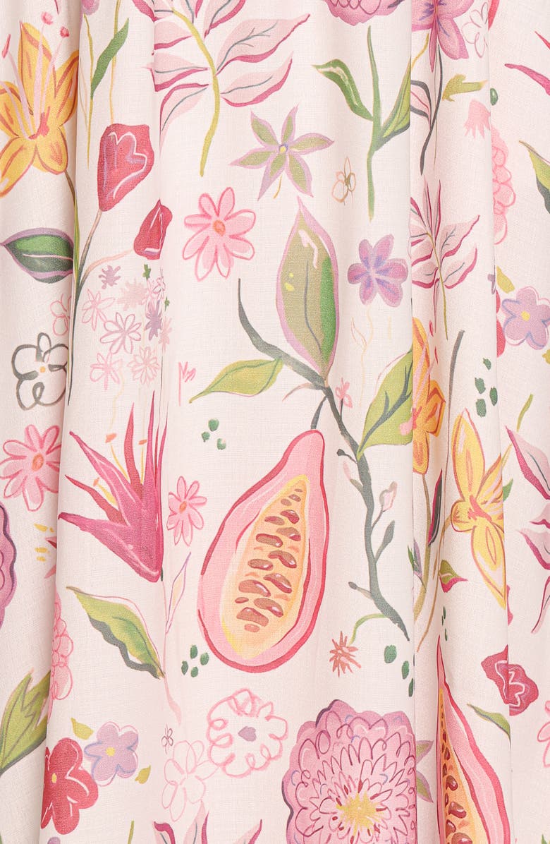 Petal & Pup Stazie Floral Linen Blend Midi Sundress, Alternate, color, Garden Floral