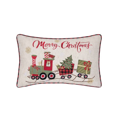 Merry Christmas Pillow, 14" x 22"