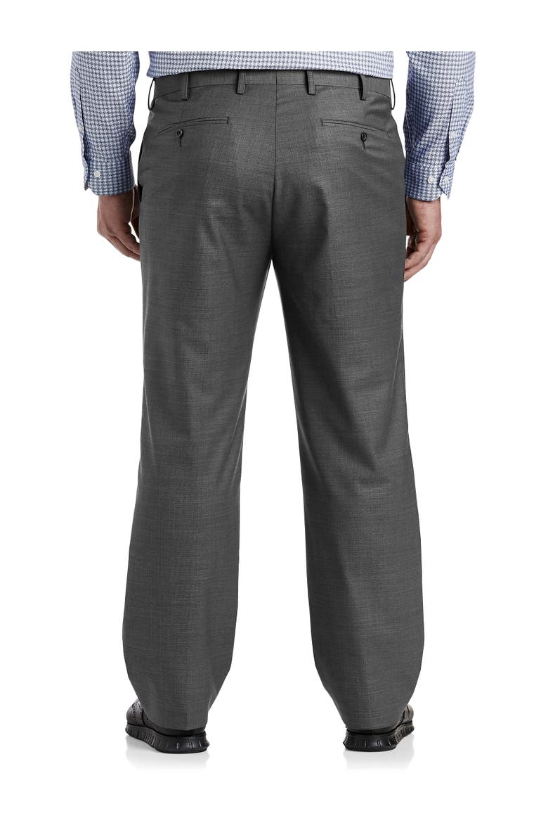 Big & Tall Sharkskin Suit Pants, Alternate, color, GREY