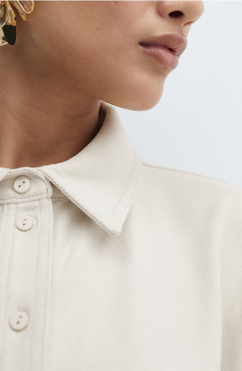 MANGO Balloon Sleeve Mini Shirtdress, Alternate, color, 