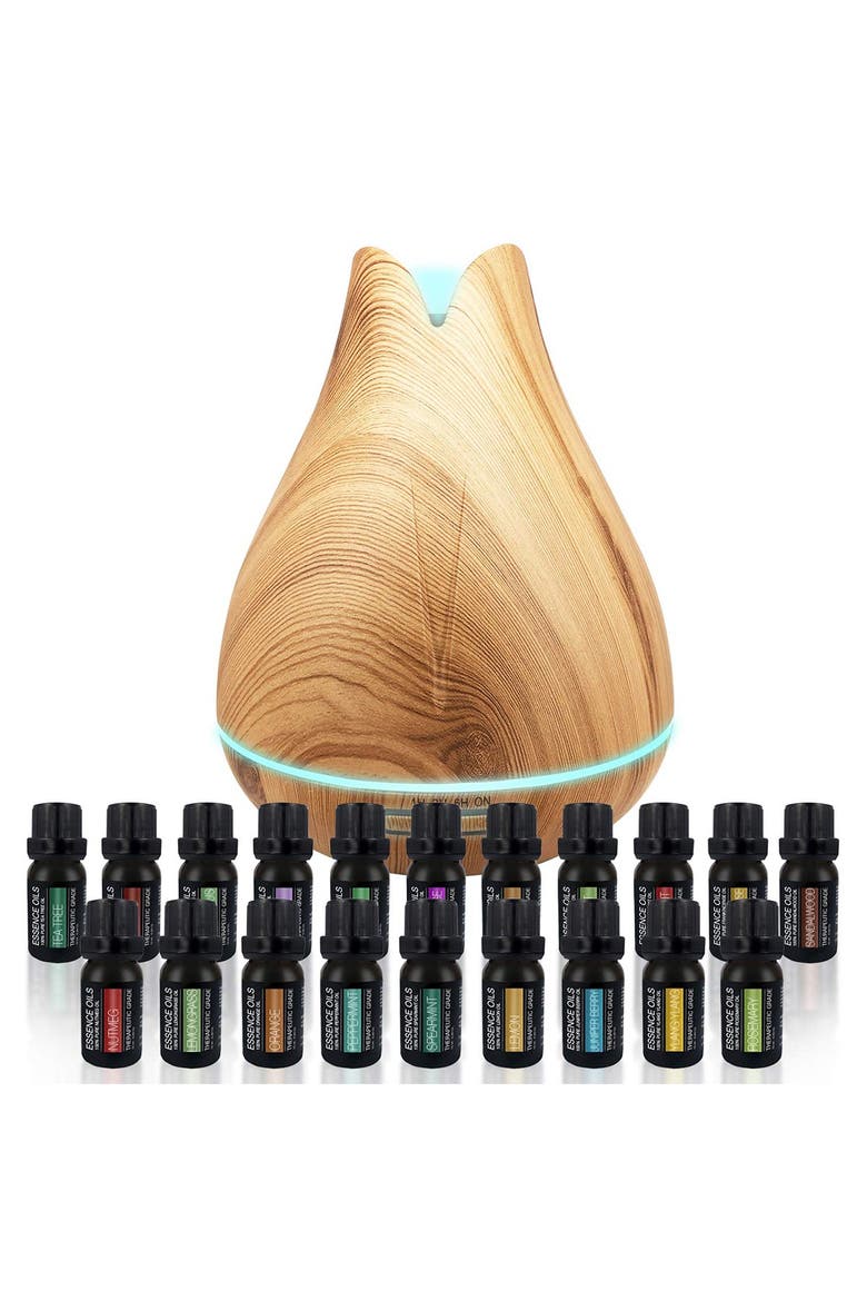 Aromatherapy Ultrasonic Diffuser with 20 Essential Plant Oils, Main, color, NO COLOR