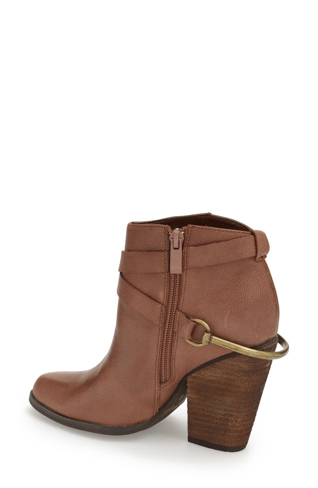 Ankle Bootie, Alternate, color, BROWN LEATHER