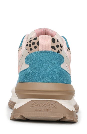 Blowfish Malibu Leo Trainer Sneaker In Pink/blue Multi Fabric