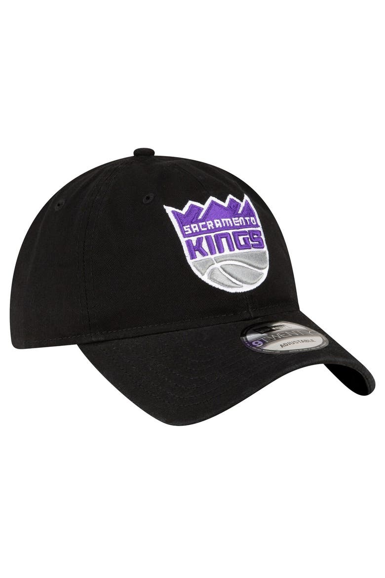 Men's New Era Black Sacramento Kings Team 2.0 9TWENTY Adjustable Hat, Alternate, color, Black