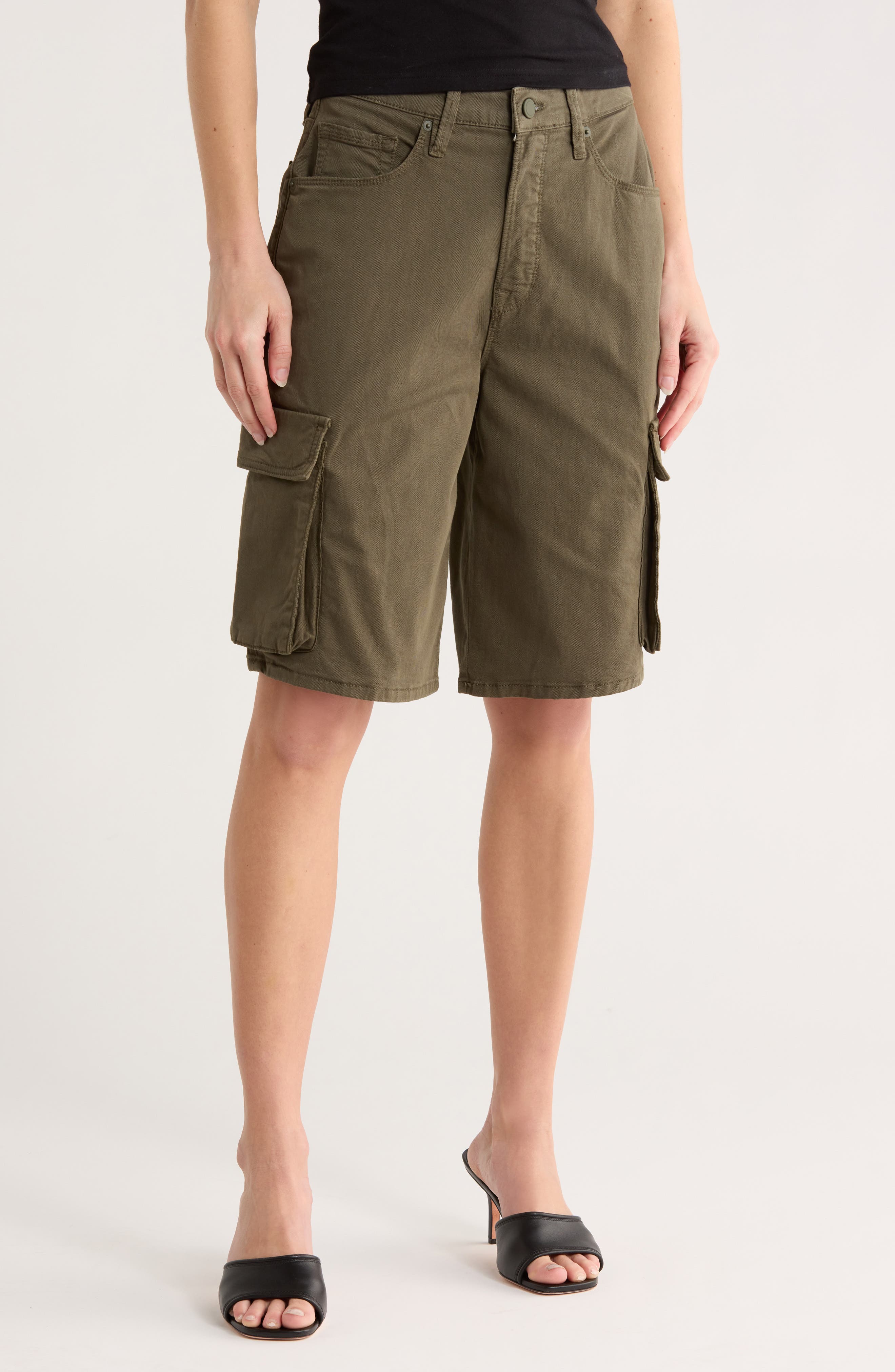 Good American Twill Cargo Shorts