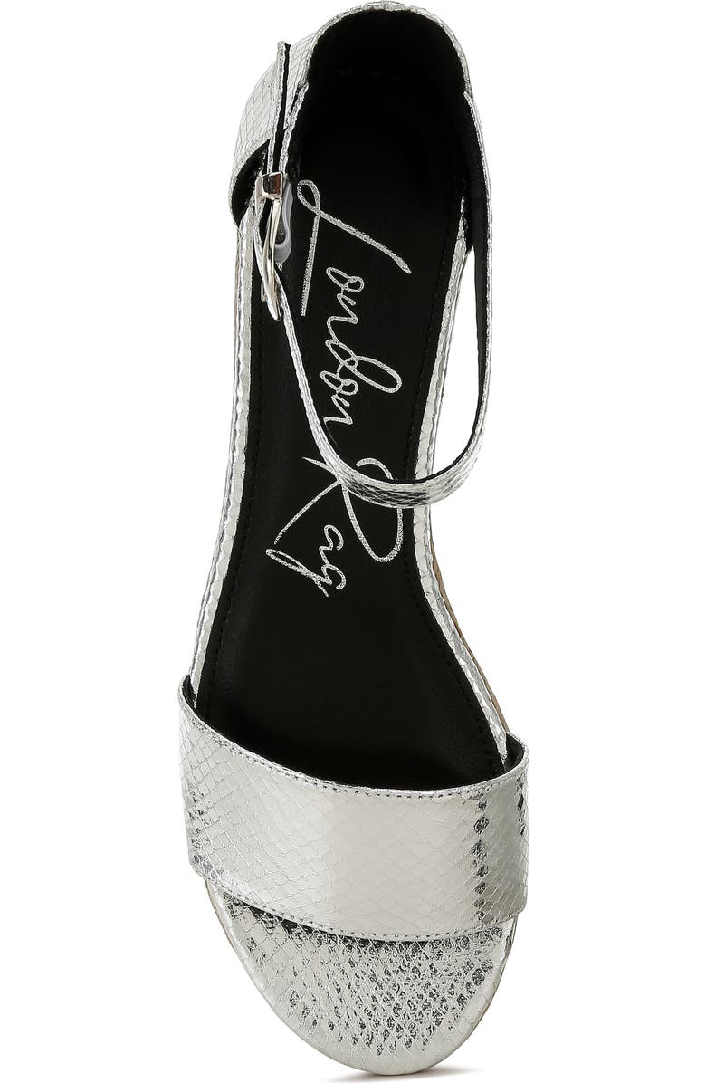 LONDON RAG Utah Platform Wedge Espadrille Sandal, Alternate, color, Silver