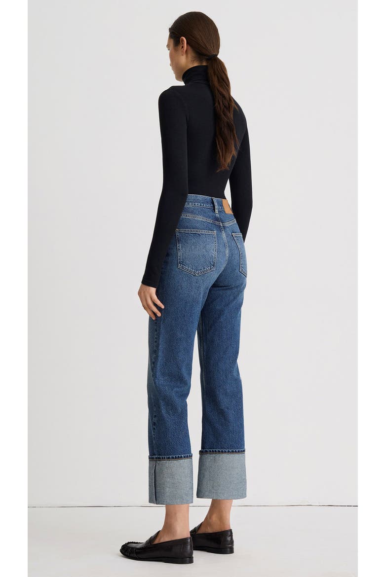 Hawk High Rise Cuffed Jean, Alternate, color, Faded Mid Blue