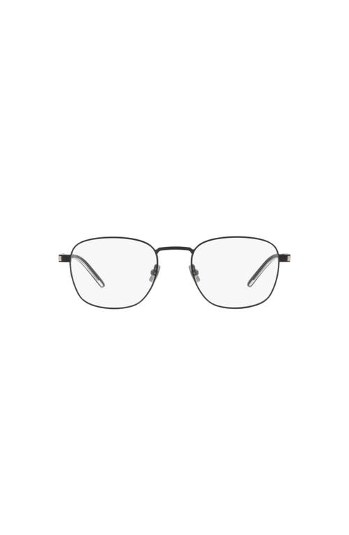 Saint Laurent 53mm Oval Optical Glasses In Black