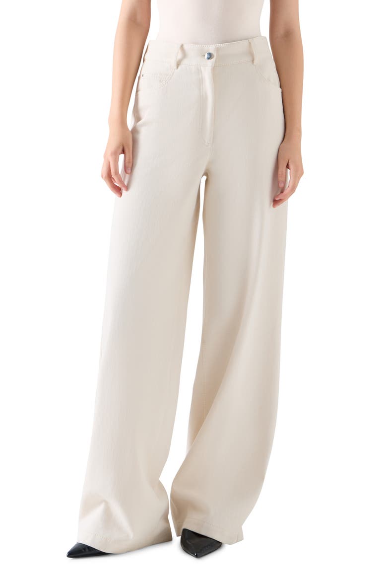 Cooper Washed Wide Leg Jeans, Main, color, IVORY