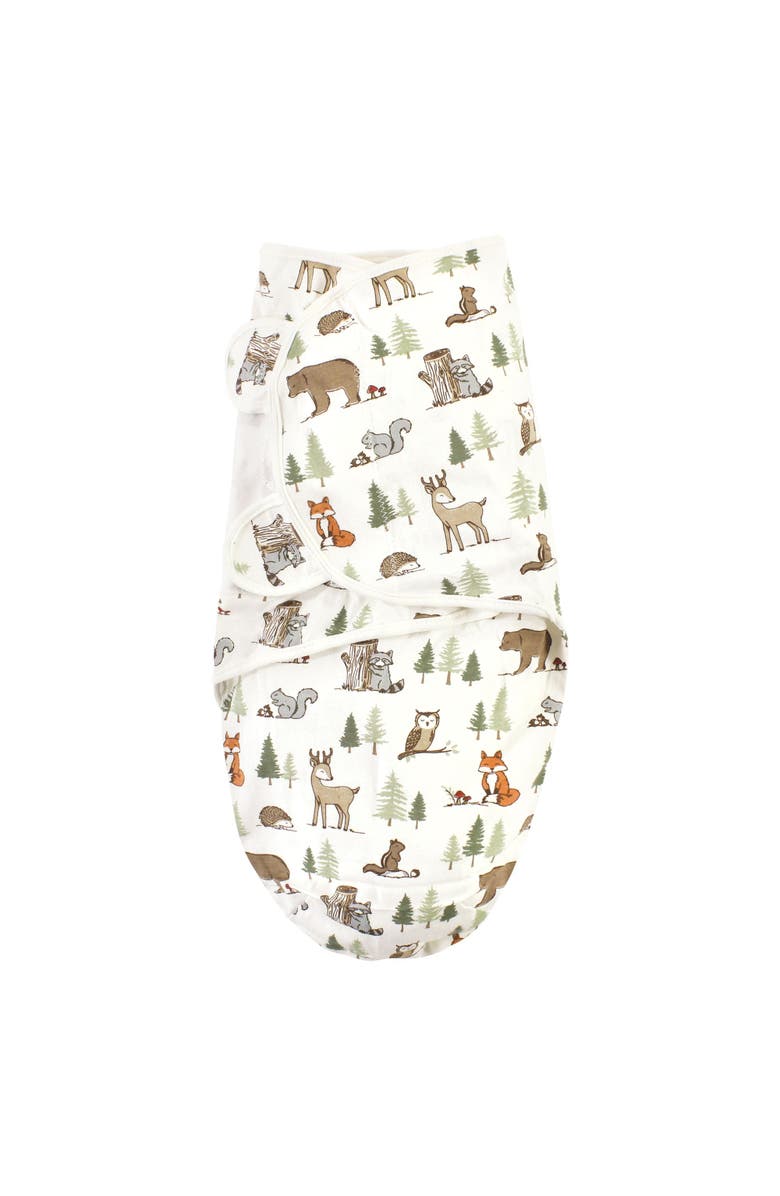 Hudson Baby Cotton Swaddle-Wrap, Alternate, color, Forest Animals