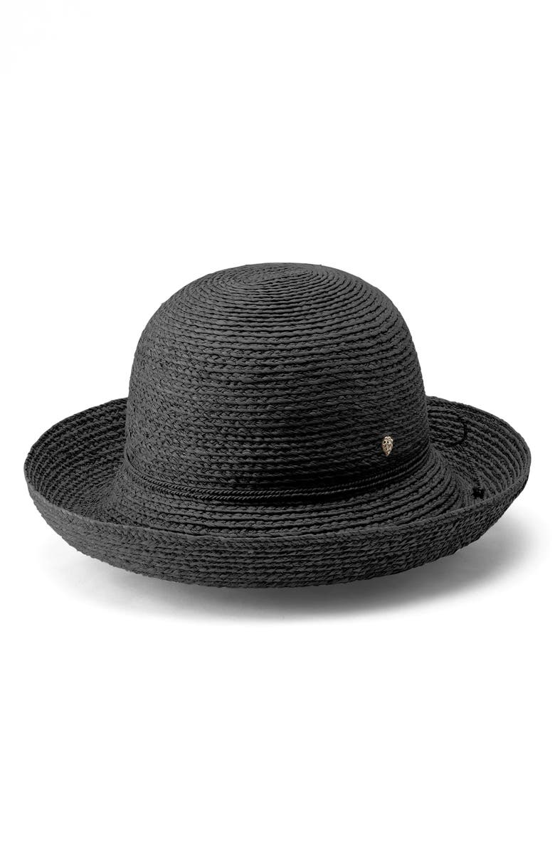Helen Kaminski Prima 10 Raffia Hat, Main, color, Charcoal