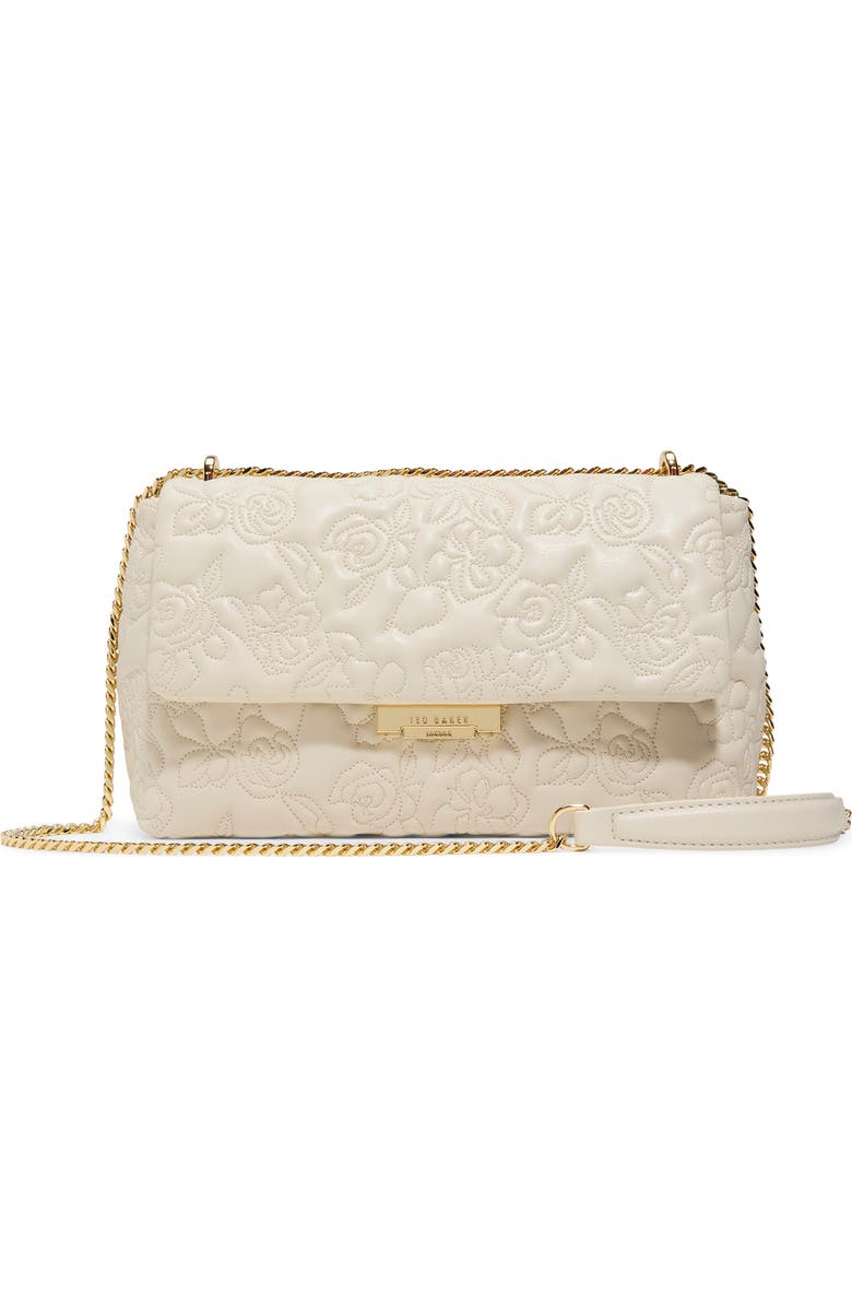 Ted Baker London Ginn Marie Quilted Crossbody Bag, Main, color, White/Bone
