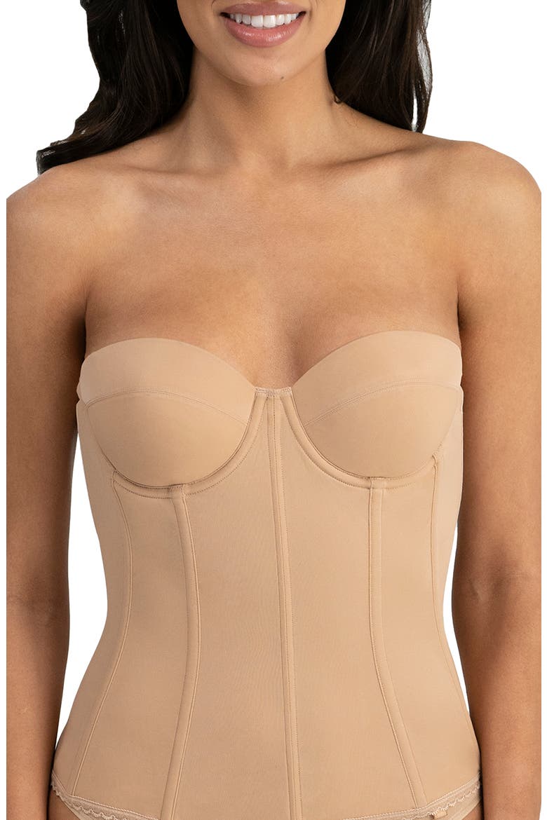 Brianna Strapless Corset, Main, color, MOCHA