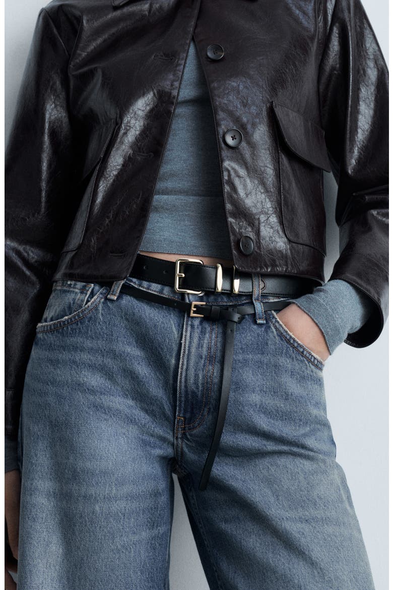 Olivia Tie Waist Wide Leg Jeans, Alternate, color, DARK BLUE