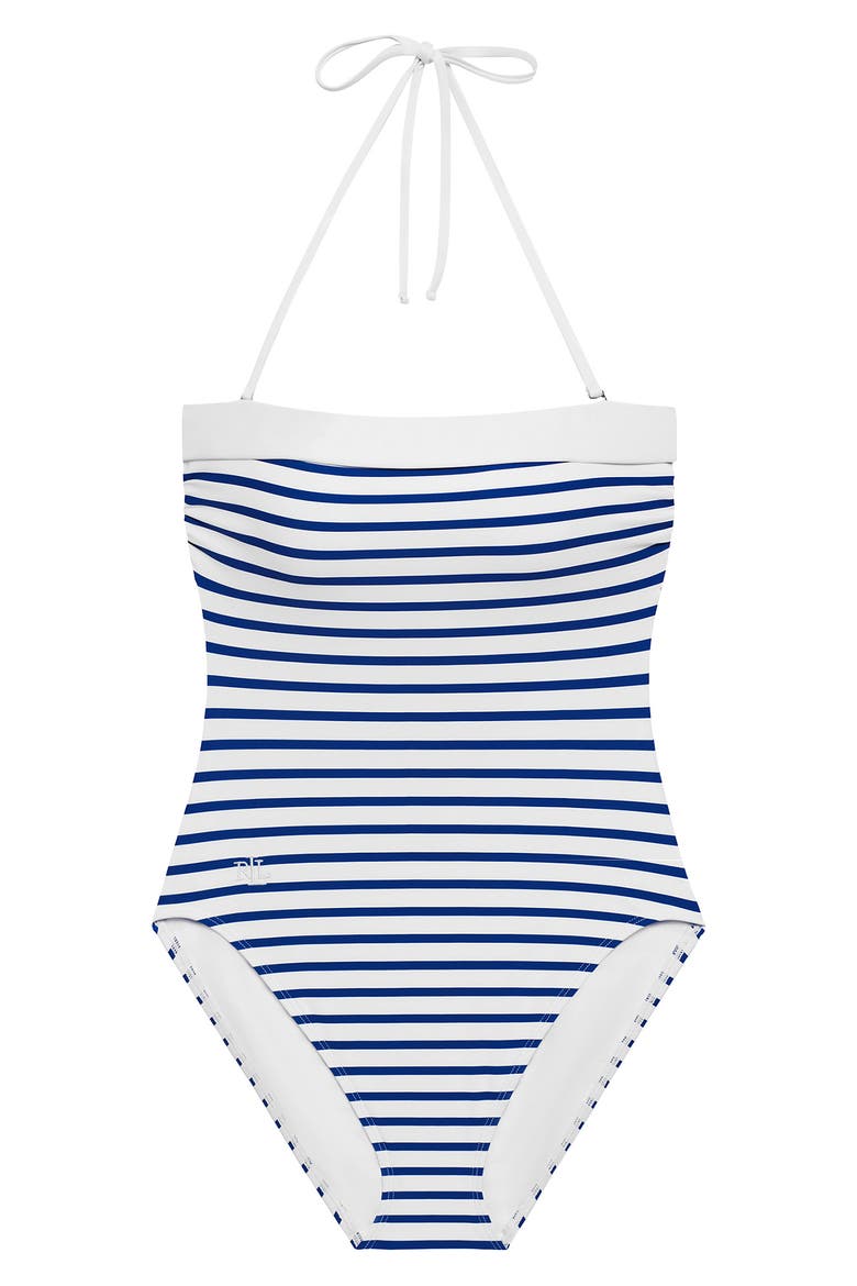 Modern Stripe One-Piece Swimsuit, Alternate, color, SEASIDE STRIPE