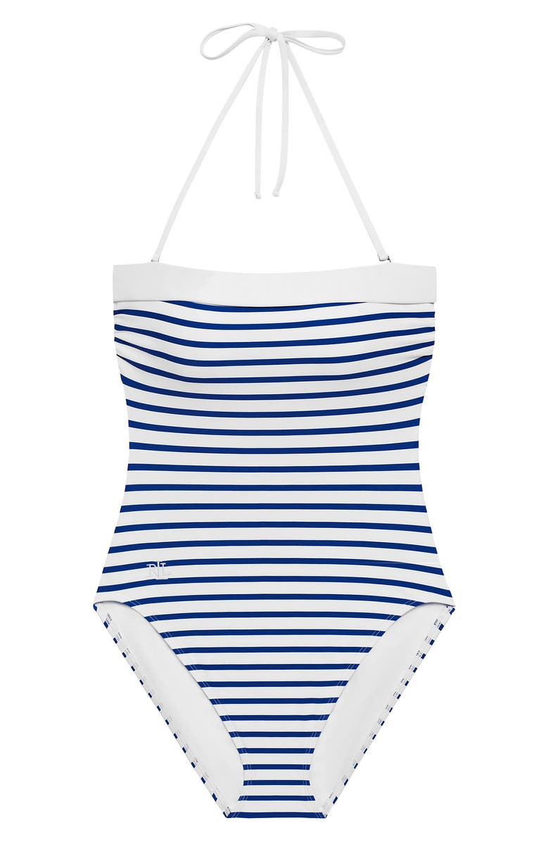 Lauren Ralph Lauren Modern Stripe One-Piece Swimsuit, Alternate, color, Seaside Stripe