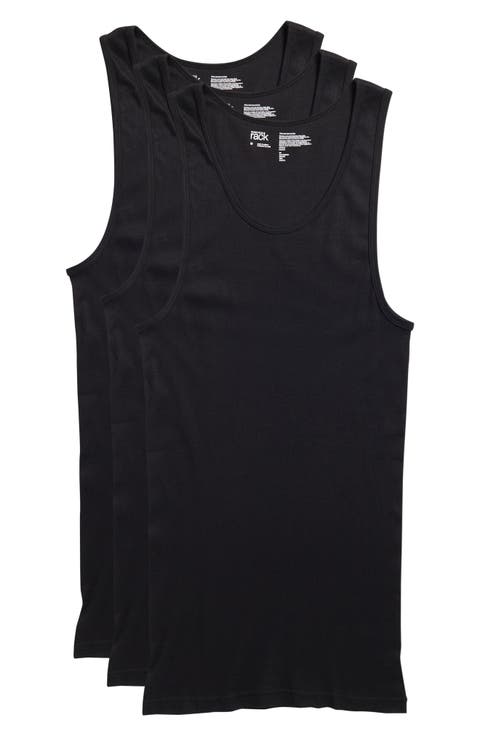 Cotton 3-Pack Ribbed Tank Tops