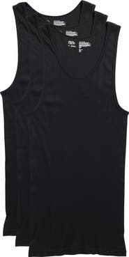 NORDSTROM RACK Cotton 3-Pack Ribbed Tank Tops
