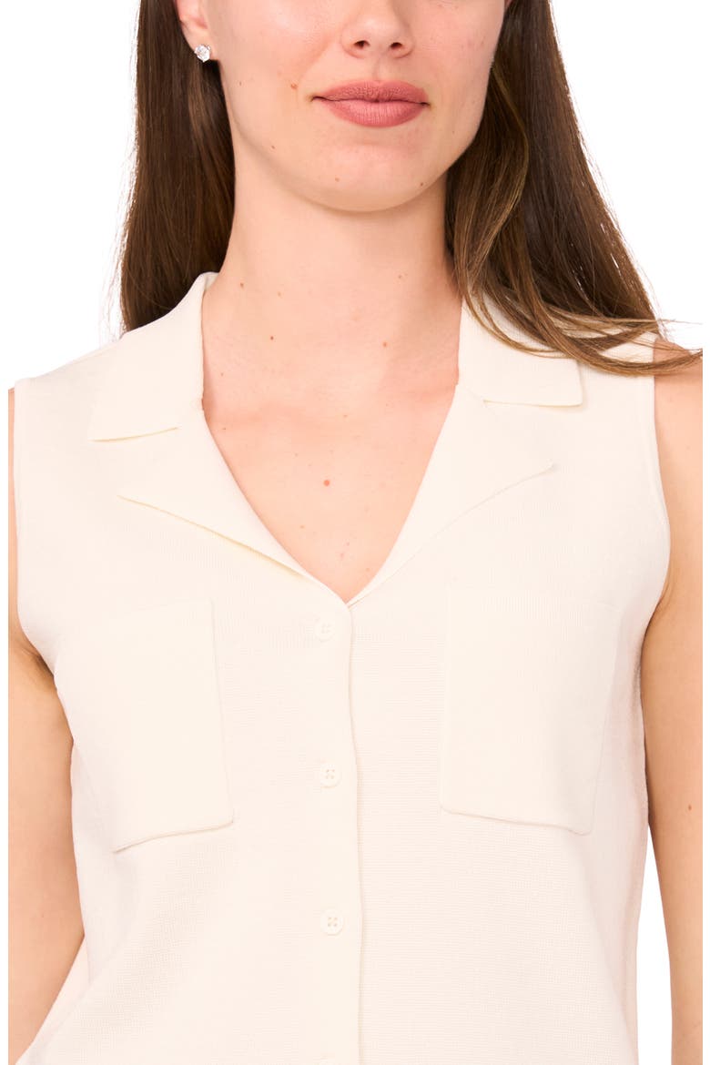 Lapel Collar Sweater Vest, Alternate, color, NEW IVORY