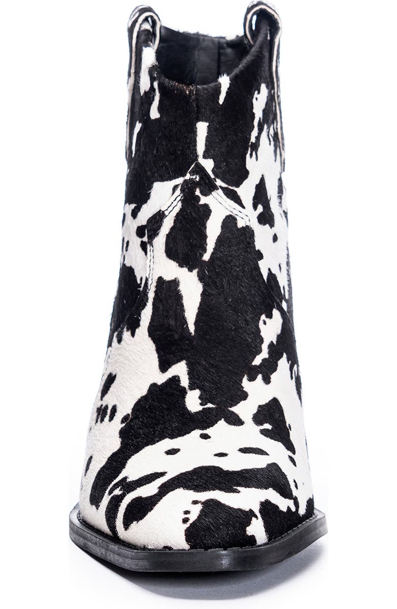 Chinese Laundry Bonnie Bootie, Alternate, color, Black/ White Cow Print