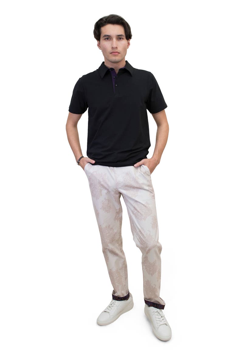 Pietro Stretch Cotton Polo Shirt, Alternate, color, Black
