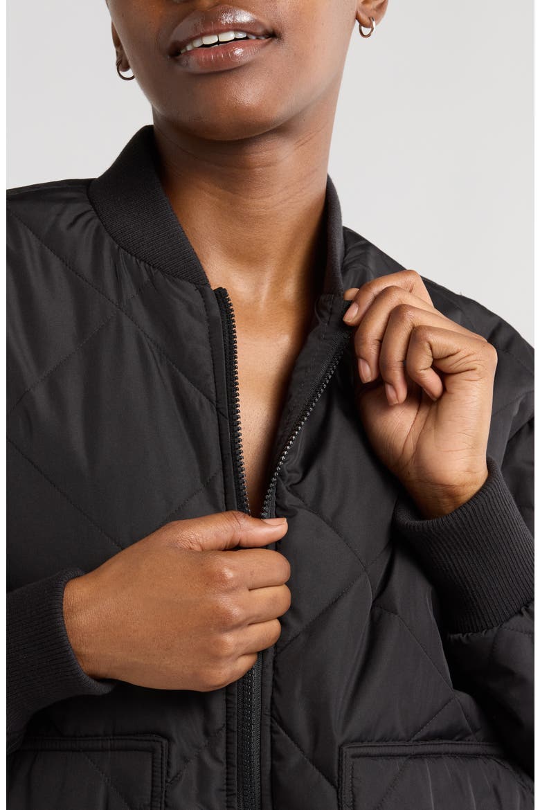 L'Arc〜en〜Ciel LONG AVIATOR JACKET Quilted Aviator Jacket (Women) | Nordstrom