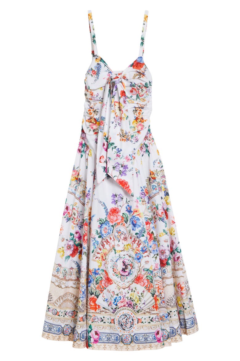 I Left My Heart in Granada Print Stretch Cotton Poplin Midi Dress, Alternate, color, I LEFT MY HEART IN GRANADA
