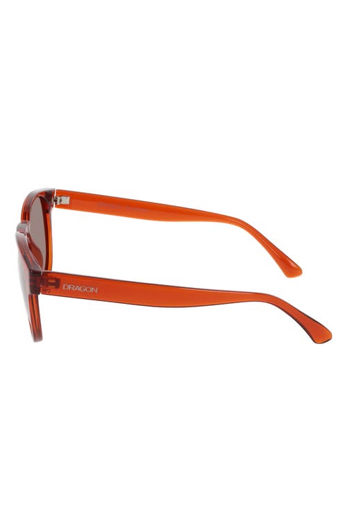 Dragon 53mm Round Sunglasses In Shiny Crystal Rust