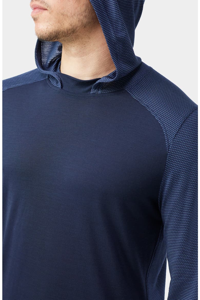 Active Mesh Pulllover Hoodie, Alternate, color, NIGHTFALL DEEP NAVY