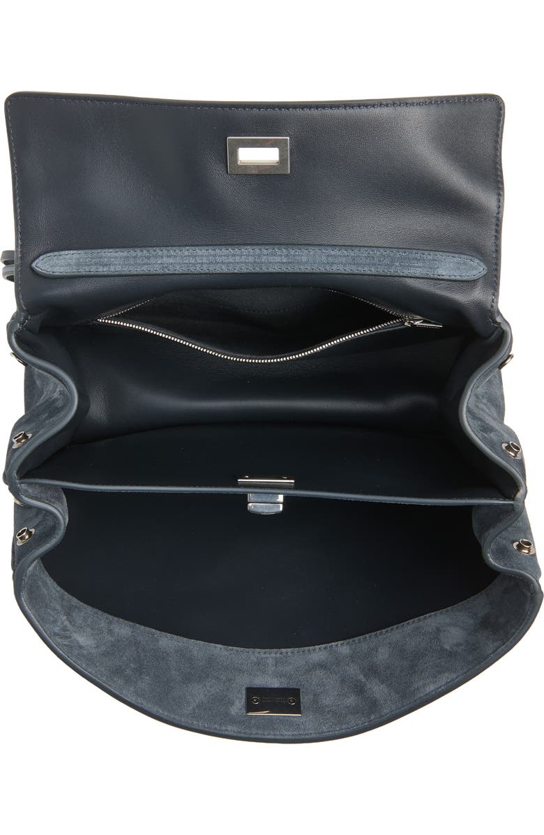 Balenciaga Rodeo Waxed Suede Top Handle Bag, Alternate, color, Storm Grey