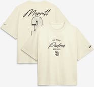 Nike Women's Nike Jackson Merrill Cream San Diego Padres Premium Essentials Boxy Name & Number T-Shirt