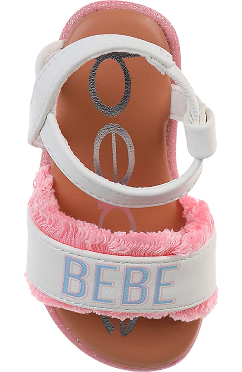 bebe Kids' Fringe Logo Sandal, Alternate, color,
