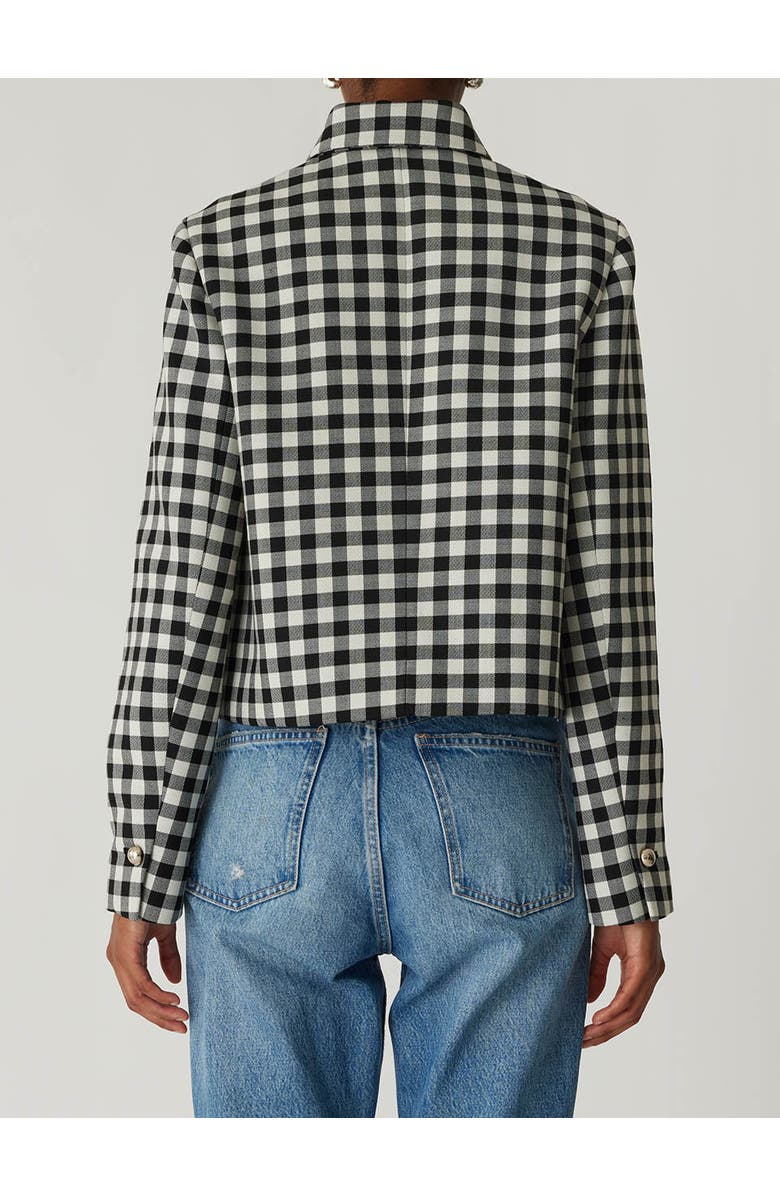 Rebecca Taylor Phillipa Check Cropped Jacket, Alternate, color, Black Combo