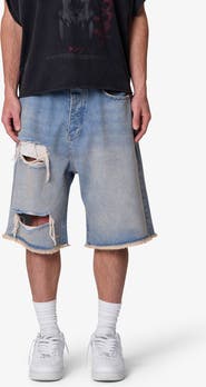 mnml Baggy Distressed Cutoff Jeans Shorts