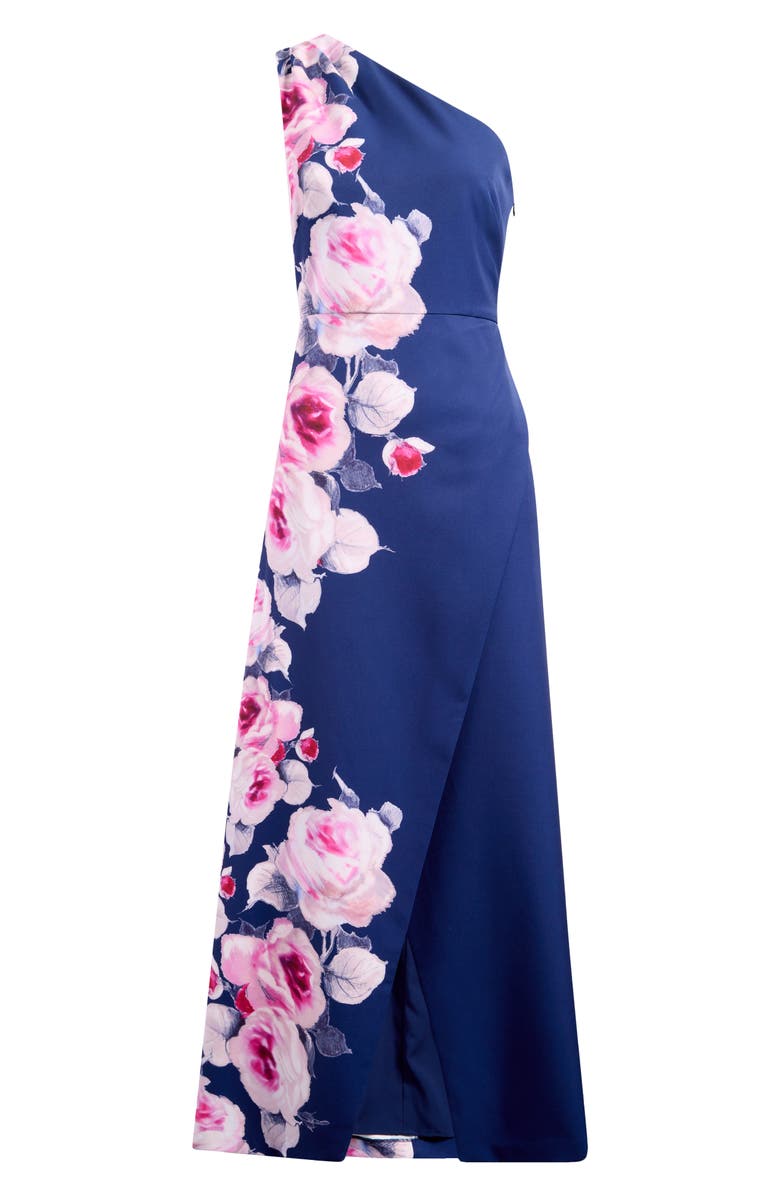 Kay Unger Carissa One-Shoulder Gown, Alternate, color, 