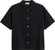 FRAME Short Sleeve Piqué Button-Up Shirt