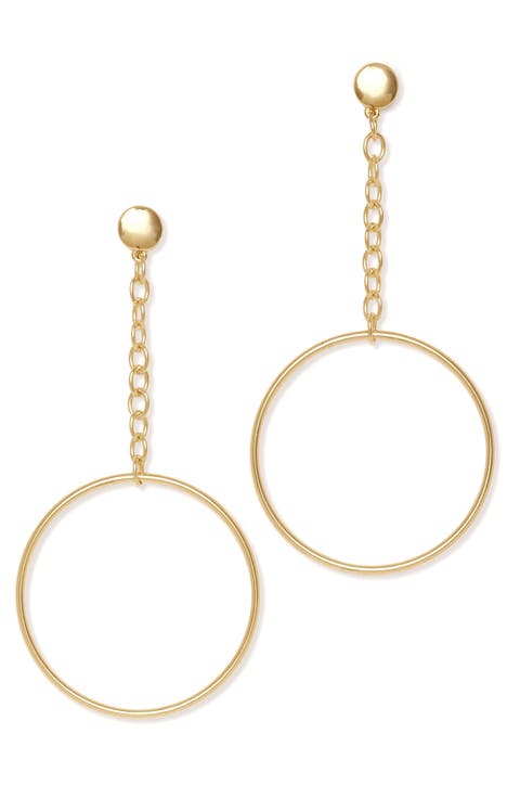 Lea Drop Hoop Earrings