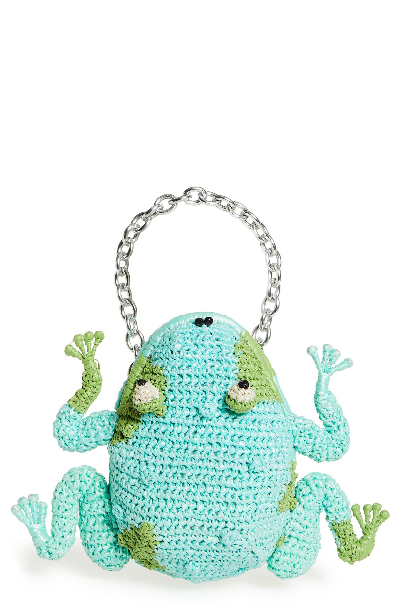 Collina Strada Frog Raffia Bag, Main, color, 